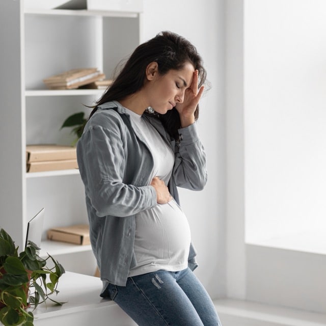 Femme enceinte en difficulté